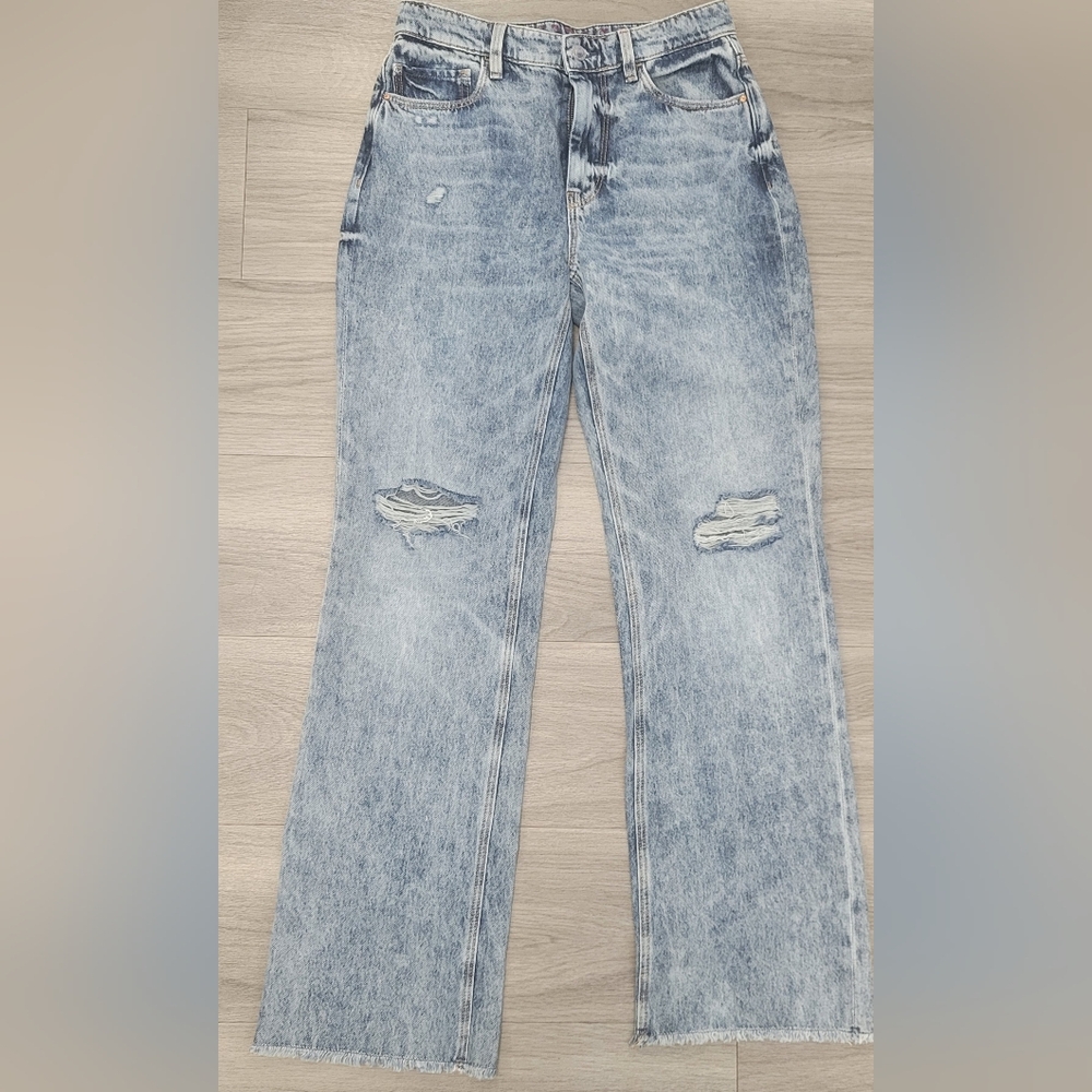 Guess Women's Light Blue Distressed Jeans